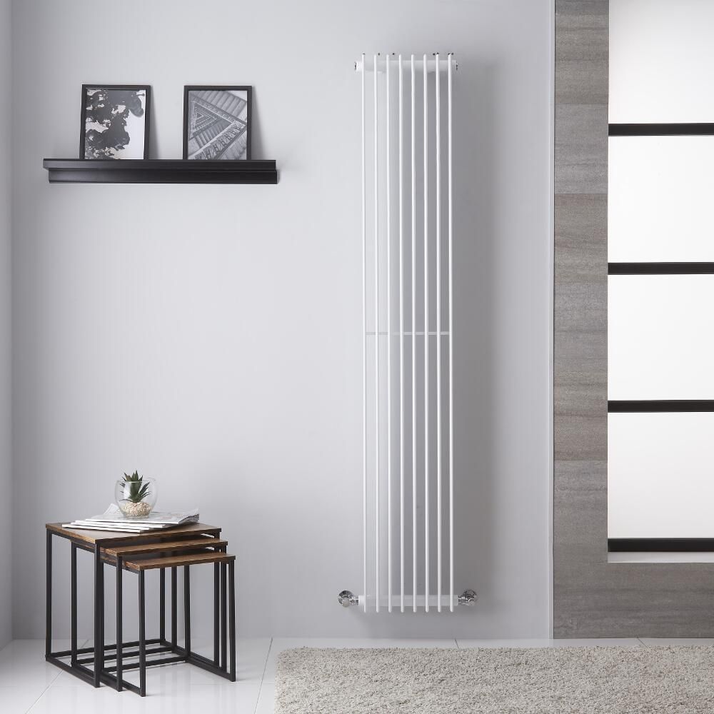 Radiador de Diseño Vertical (Panel Único) - 1800mm x 325 mm - Blanco - Roma