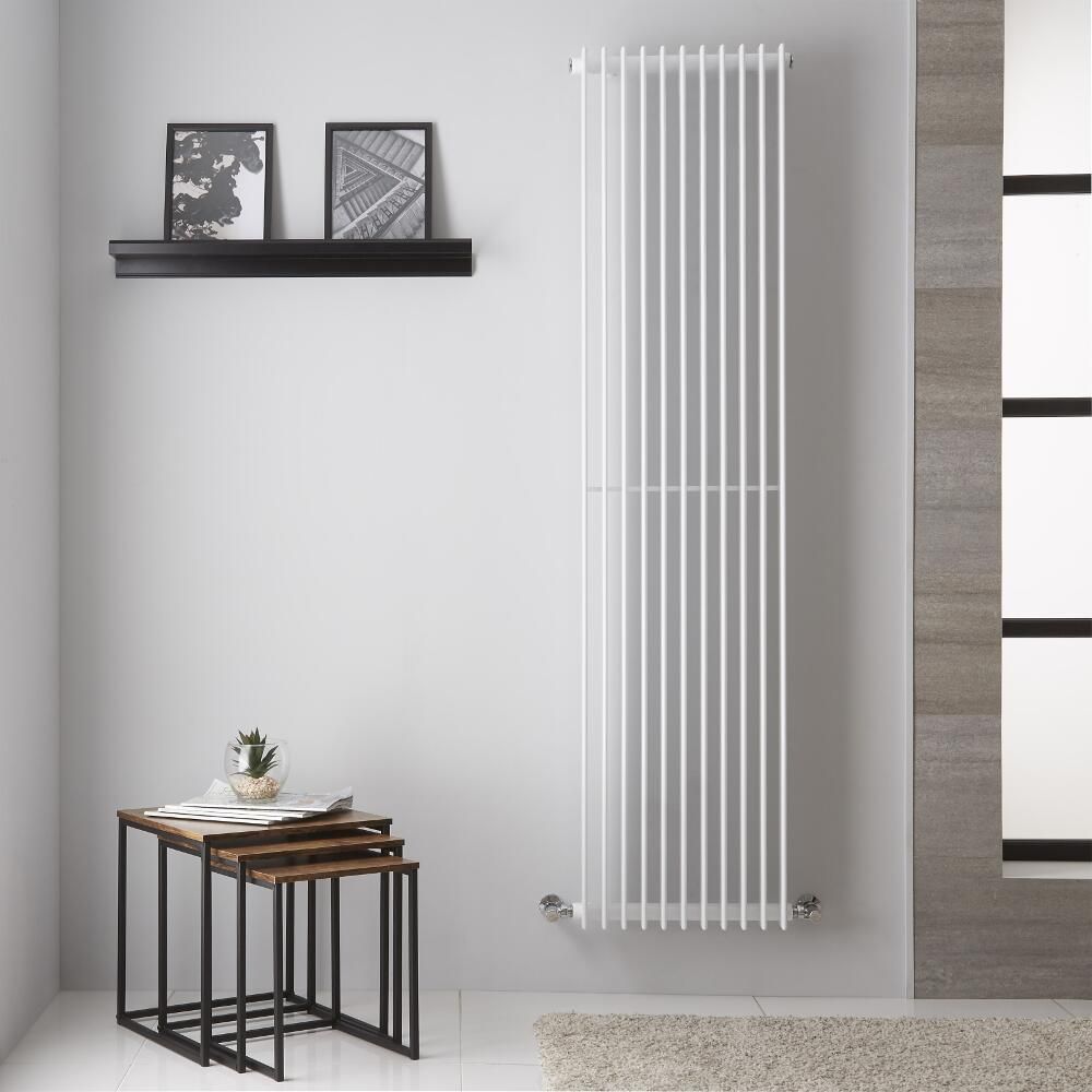 Radiador de Diseño Vertical (Panel Único) - 1800mm x 445 mm - Blanco - Roma