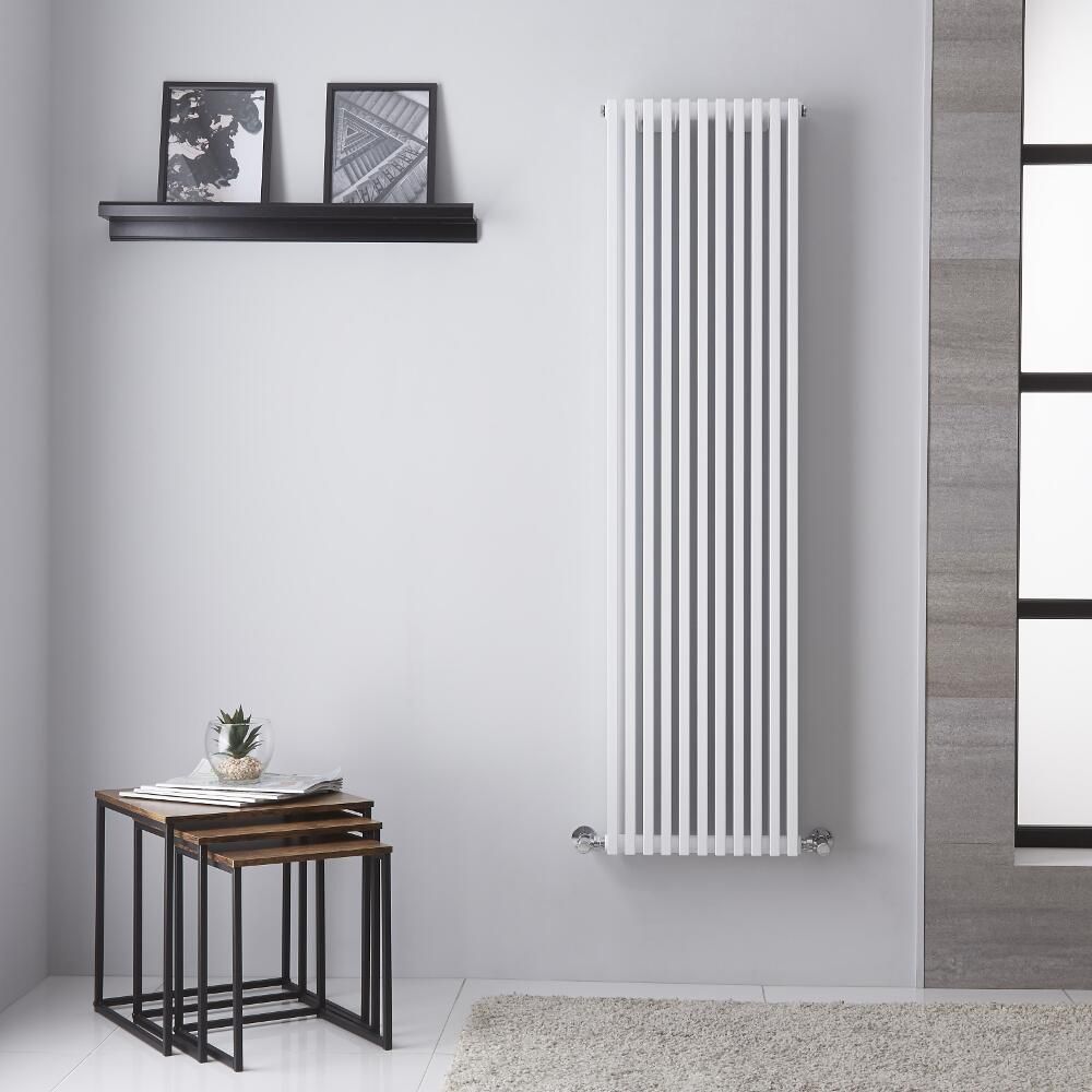 Radiador de Diseño Vertical Doble - Blanco - 1506mm x 392mm - 778 Vatios – Neive