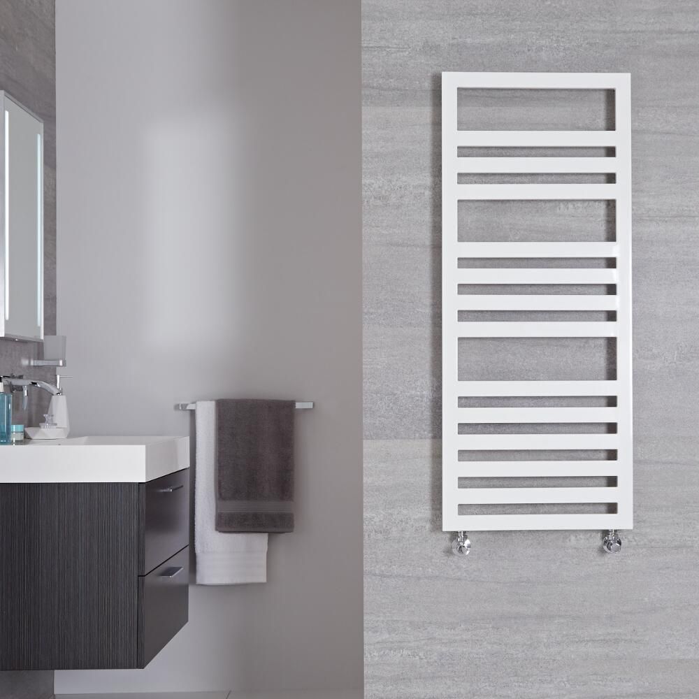 Radiador Toallero de Diseño - 1200mm x 500mm - Blanco - Ponza