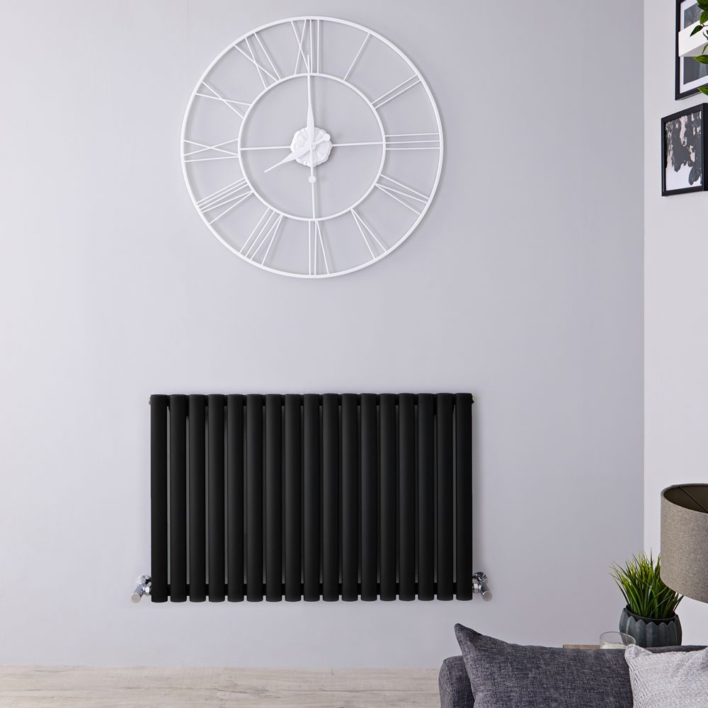 Radiador de Diseño Horizontal (Panel Único) 635mm x 1000mm - Negro - Revive
