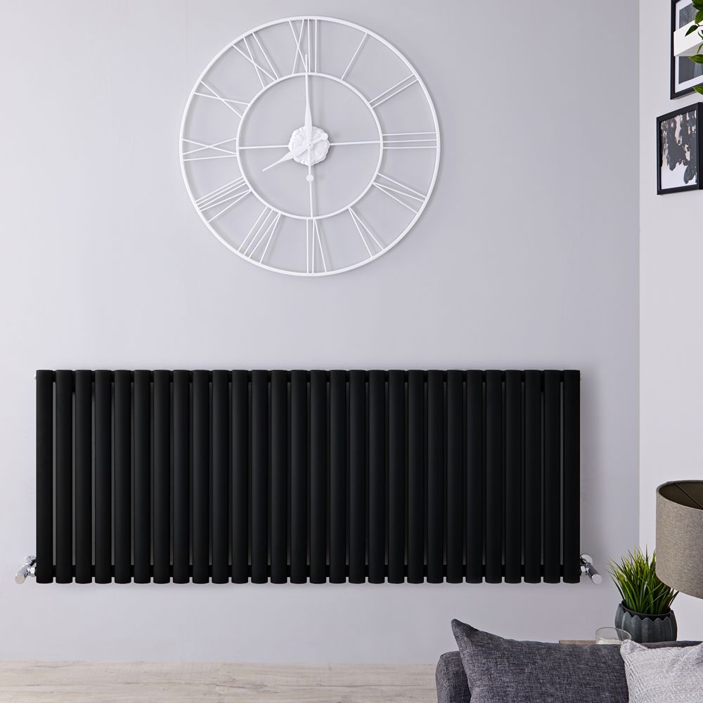 Radiador de Diseño Horizontal (Panel Único) 635mm x 1652mm - Negro - Revive
