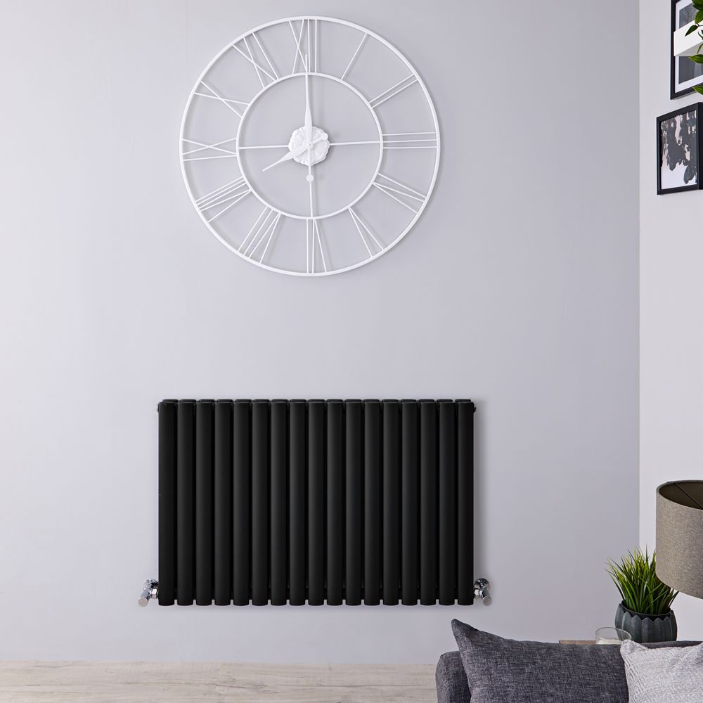 Radiador de Diseño Horizontal (Panel Doble) 635mm x 1000mm - Negro - Revive