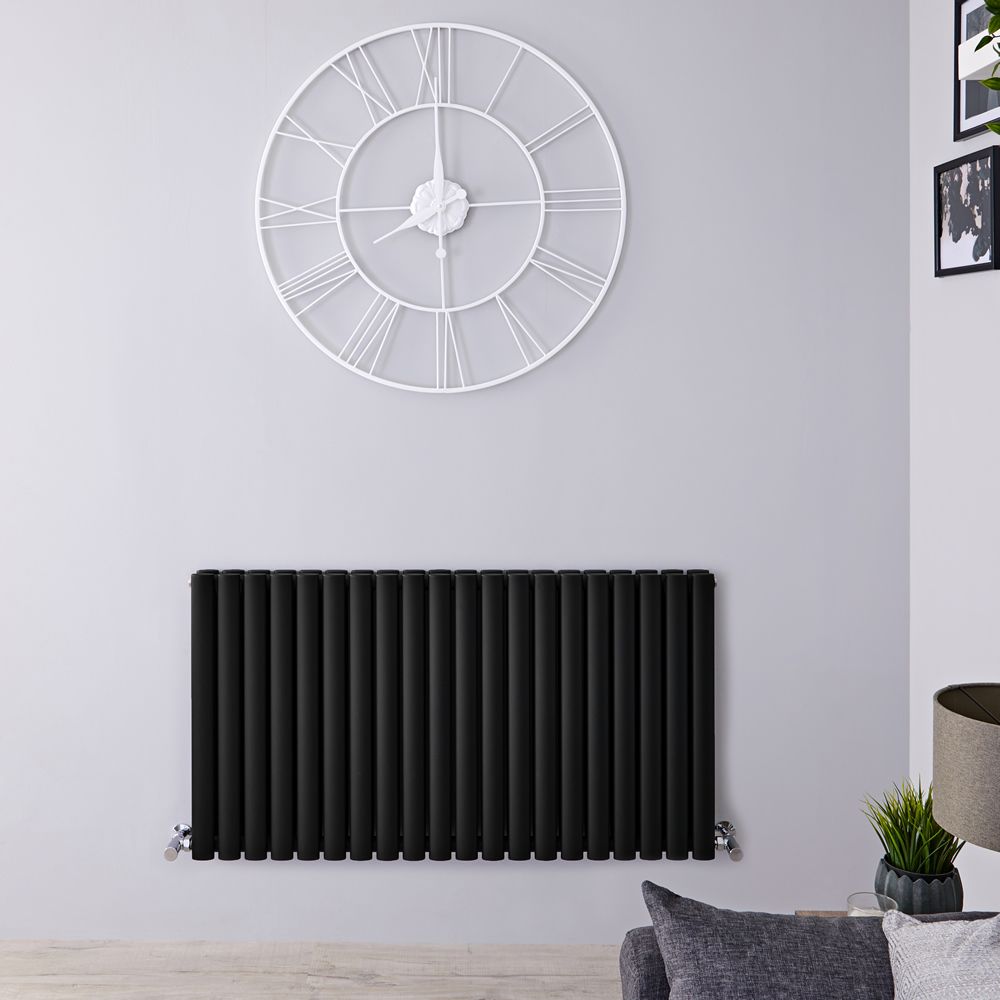 Radiador de Diseño Horizontal (Panel Doble) 635mm x 1180mm - Negro - Revive