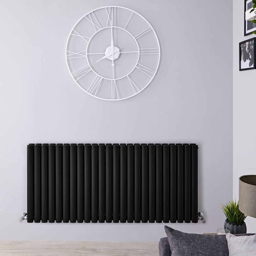 Radiador de Diseño Horizontal (Panel Doble) 635mm x 1416mm - Negro - Revive