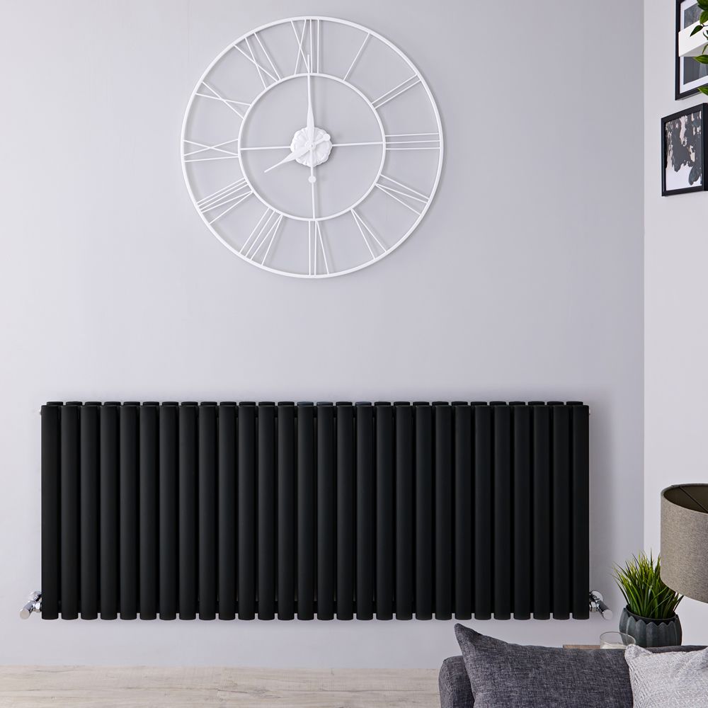 Radiador de Diseño Horizontal (Panel Doble) 635mm x 1652mm - Negro - Revive