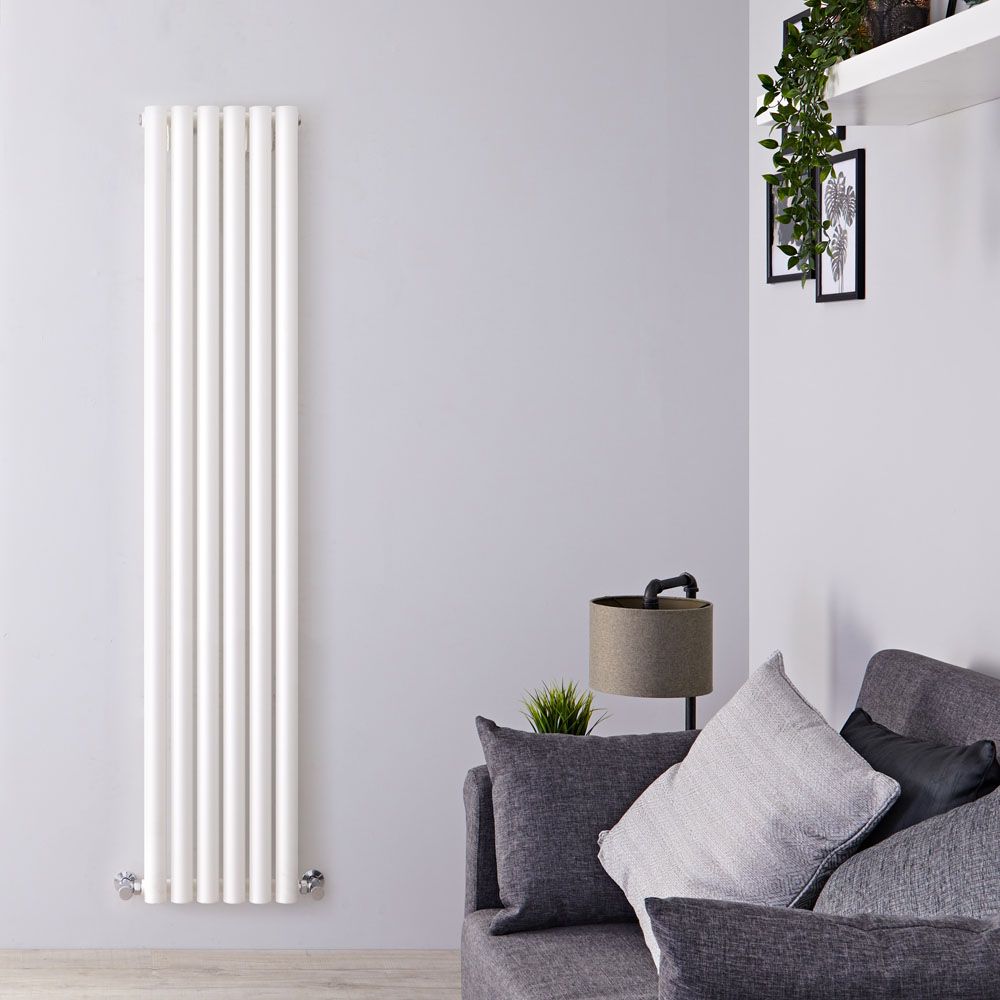 Radiador de Diseño Vertical (Panel Único) - 1600mm x 354 mm - Blanco - Savy