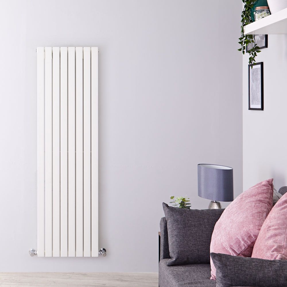Radiador de Diseño Vertical (Panel Único) - 1600mm x 472 mm - Blanco - Sloane