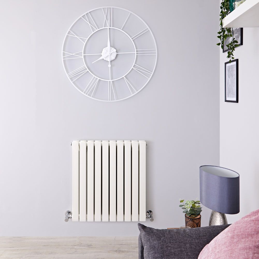 Radiador de Diseño Horizontal (Panel Doble) - 635mm x 590 mm - Blanco - Sloane