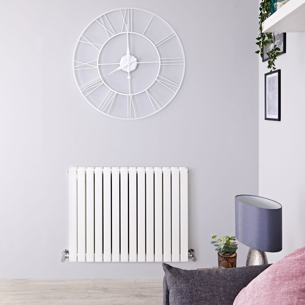 Radiador de Diseño Horizontal Doble - Blanco - 635mm x 826mm x 71mm - 1306 Vatios - Sloane