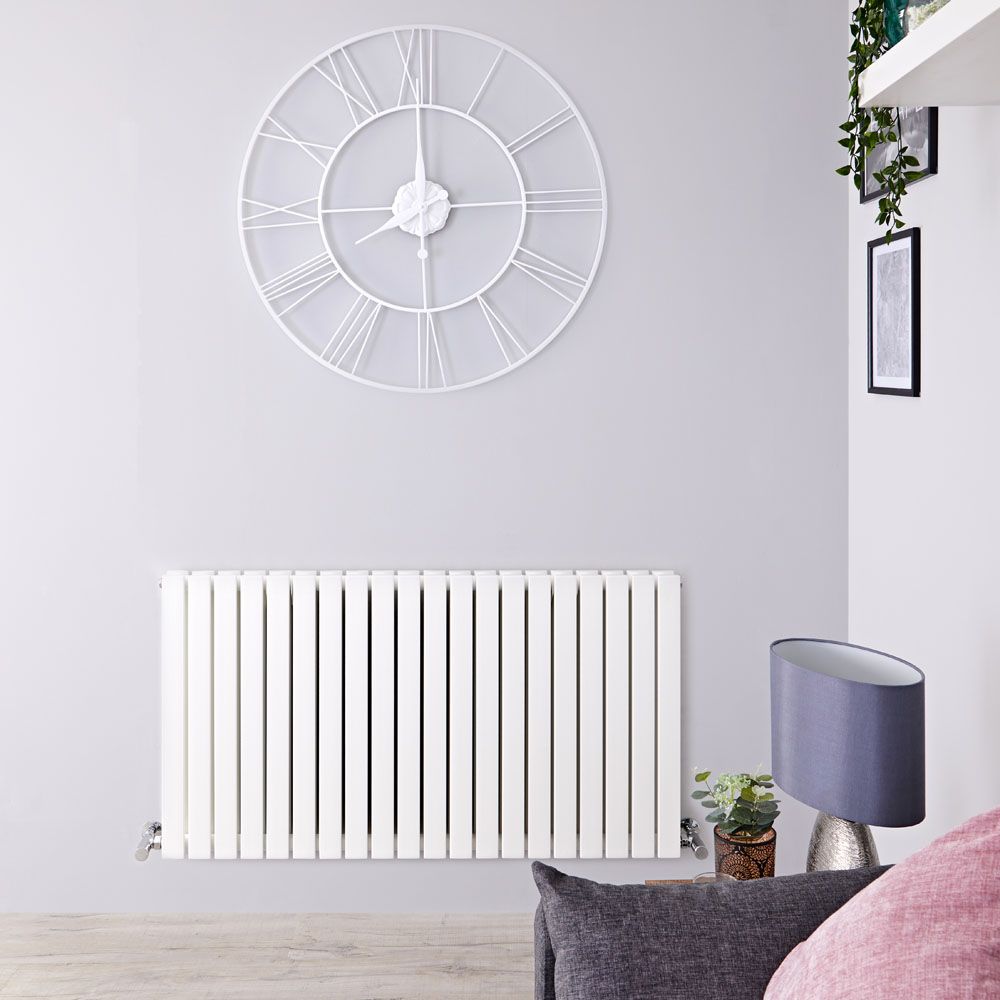 Radiador de Diseño Horizontal (Panel Doble) - 635mm x 1180 mm - Blanco - Sloane