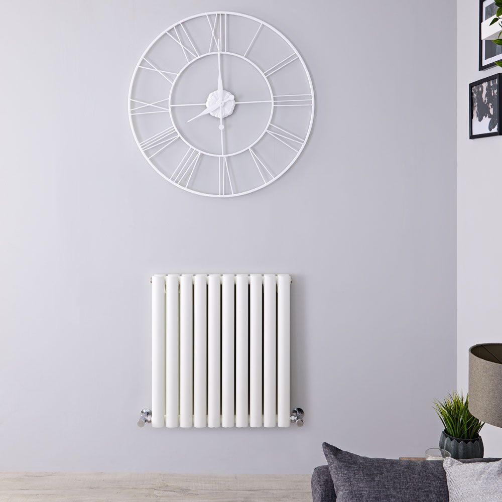 Radiador de Diseño Horizontal (Panel Doble) 635mm x 590mm - Blanco - Revive