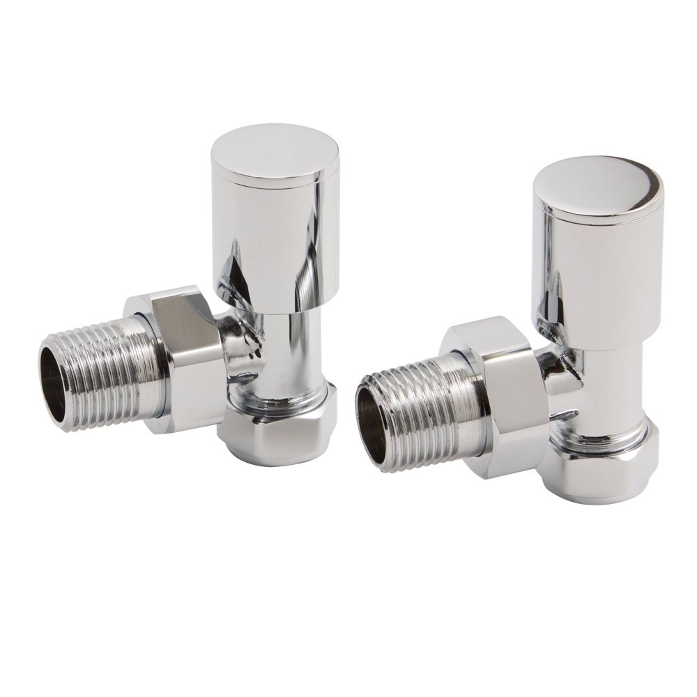 Par de Llaves Angulares para Radiador y Radiador Toallero Tradicional para Tubos de Cobre de 15mm - Acabado Cromado - Sterling de Hudson Reed
