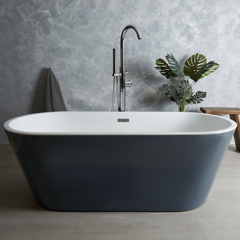 Bañera Exenta Moderna de 1695mm x750 mm Color Gris Piedra Opaco - Witton