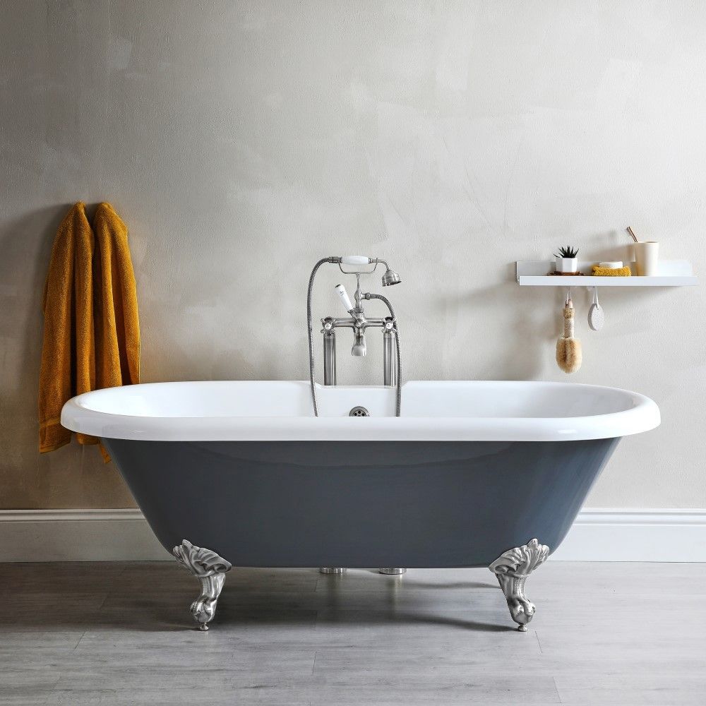 Bañera Exenta de 1795mm x 785mm de Color Gris Piedra con Acabado Opaco - Elton
