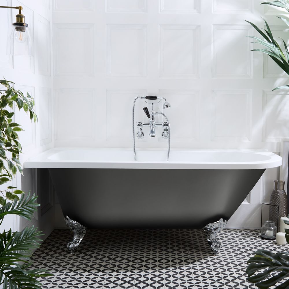 Bañera Exenta Tradicional de Esquina  1685mm x 750mm - Selección de Colores Metalizados, Patas en Distintos Acabados y en Versión Izquierda/Derecha - Legend