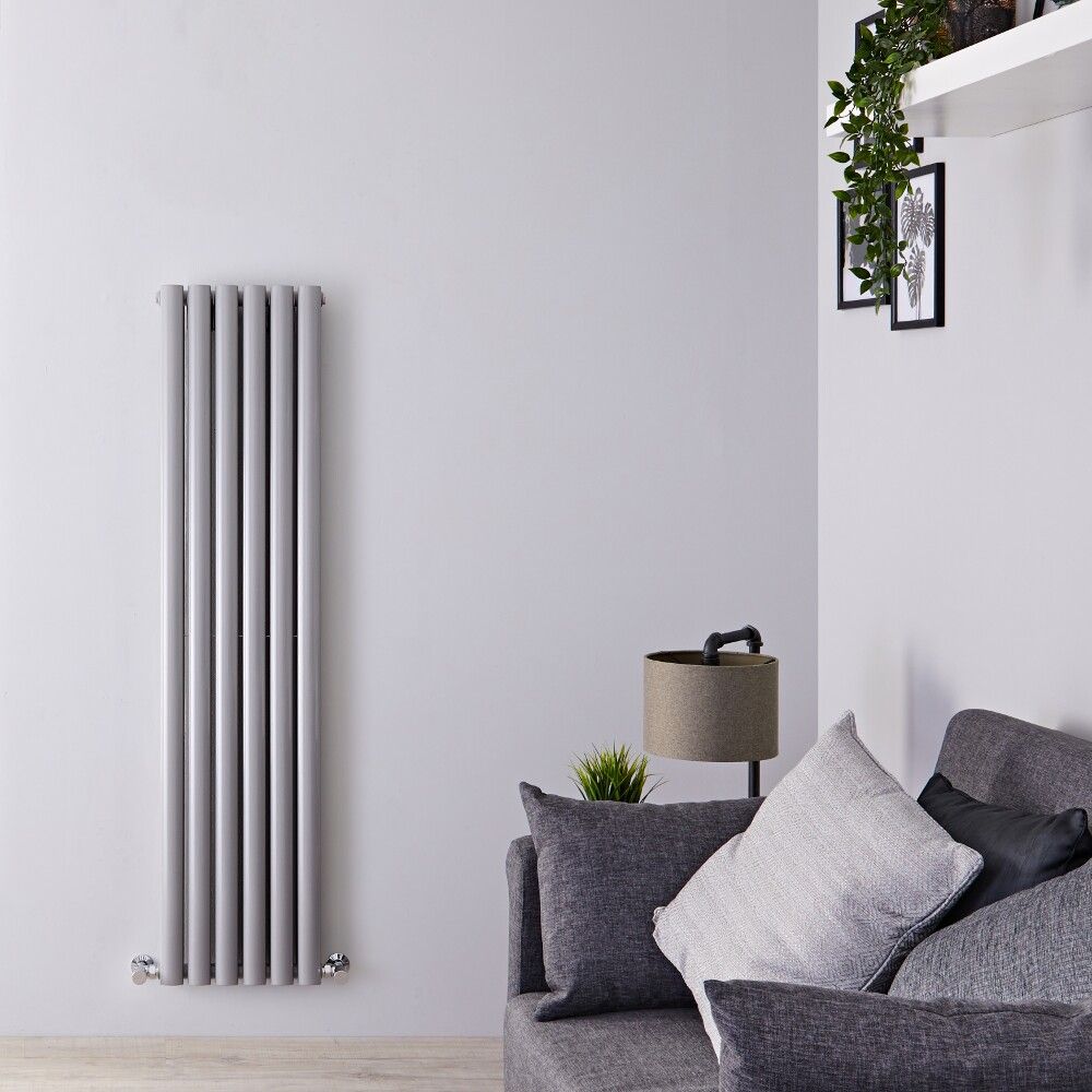 Radiador de Diseño Vertical (Panel Doble) - 1500mm x 354 mm - Plateado - Revive