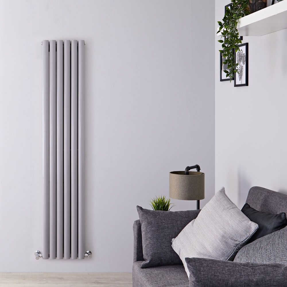 Radiador de Diseño Vertical (Panel Doble) - 1800mm x 354 mm - Plateado - Revive