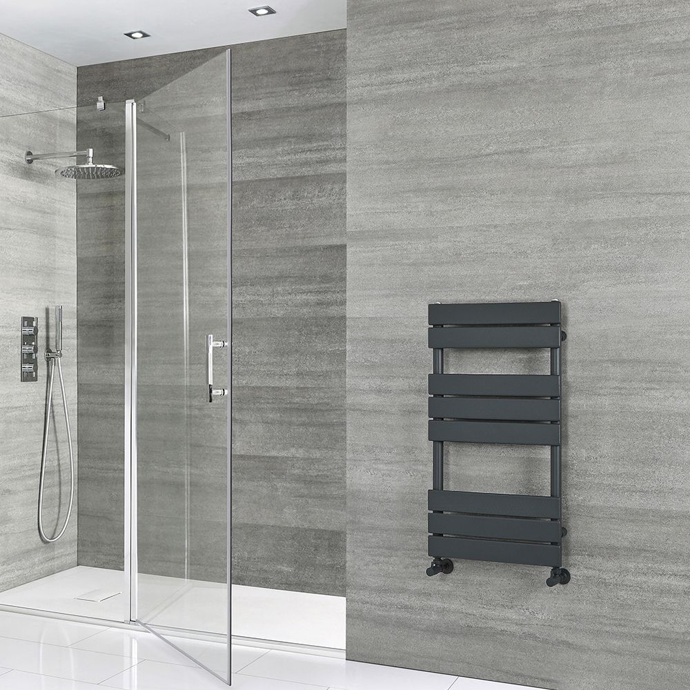Radiador Toallero Plano - Antracita - 825 x 450mm - Lustro