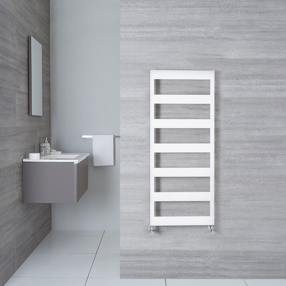 Radiador Toallero Plano - Blanco - Aluminio - 1190mm x 500mm x 36mm - 531 Vatios - Gradus