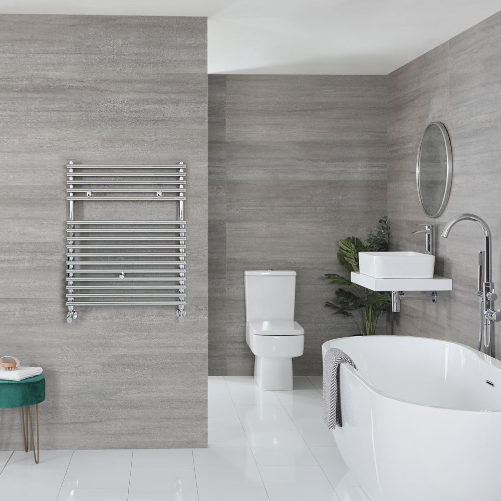 Radiador Toallero Cromado con Barras - 730mm x 450mm - Arno