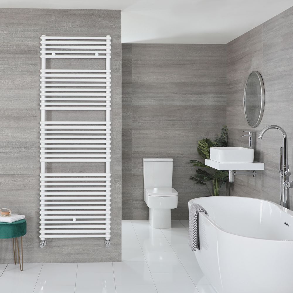 Radiador Toallero Blanco con Barras - 1738mm x 450mm - Arno