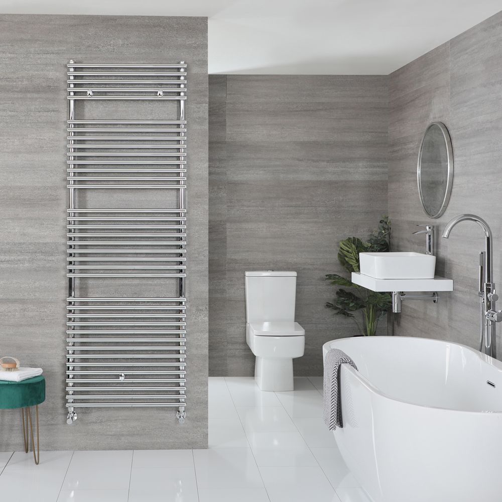 Radiador Toallero Cromado con Barras - 1738mm x 600mm - Arno