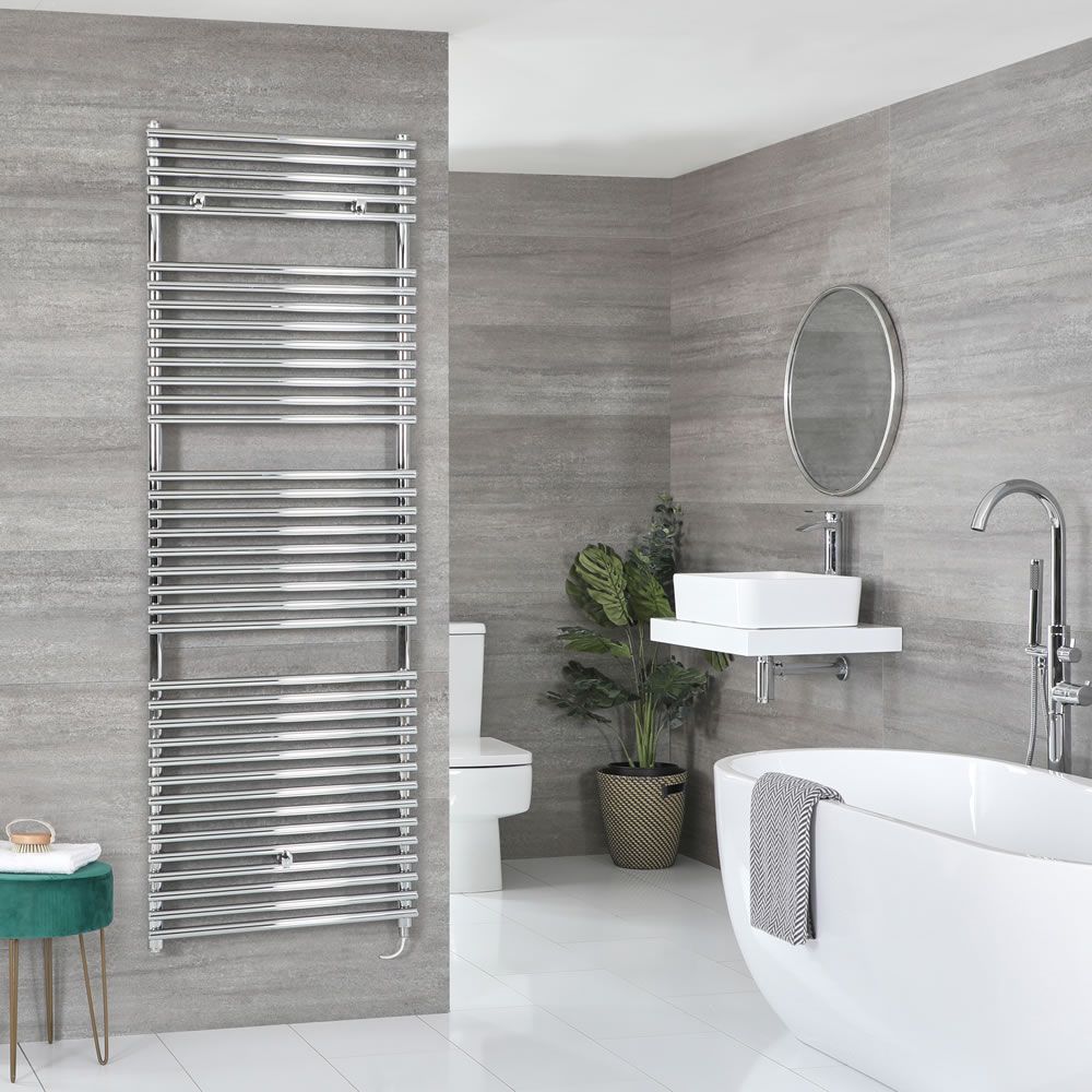 Radiador Toallero Eléctrico Cromado con Barras - 1738mm x 600mm - Arno
