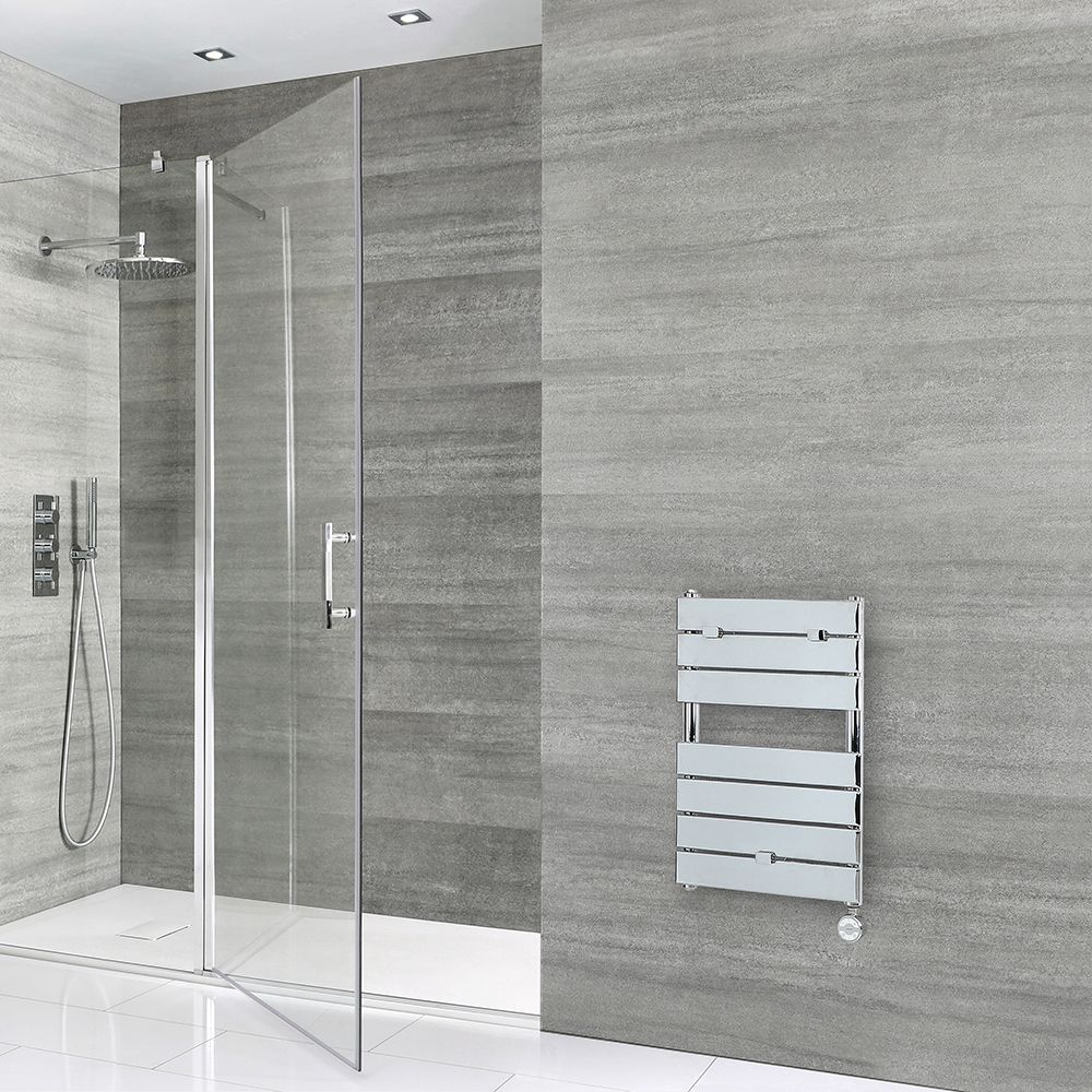 Radiador Toallero Eléctrico Plano - Cromado - 620mm x 450mm - Lustro