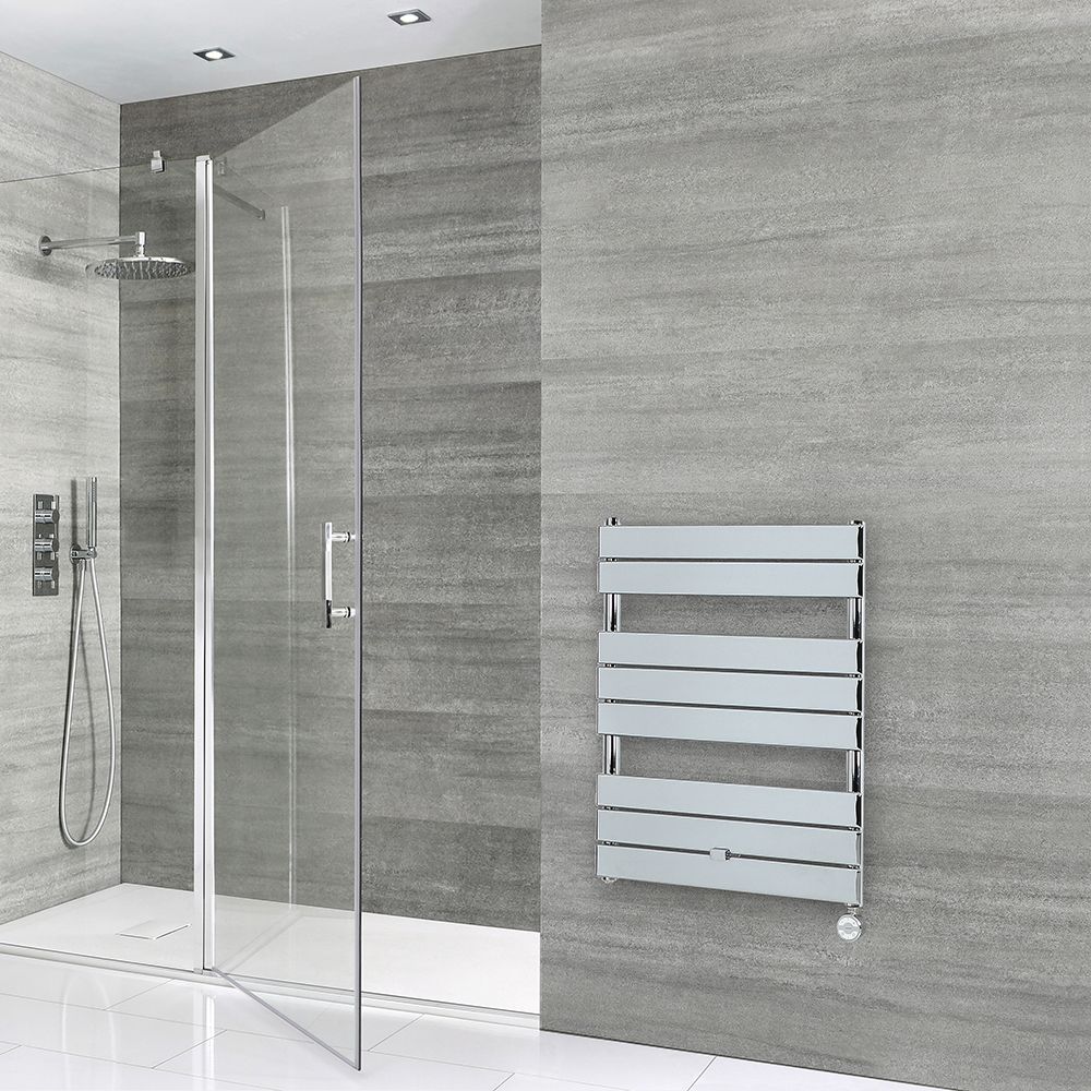 Radiador Toallero Eléctrico Plano - Cromado - 840mm x 600mm - Lustro