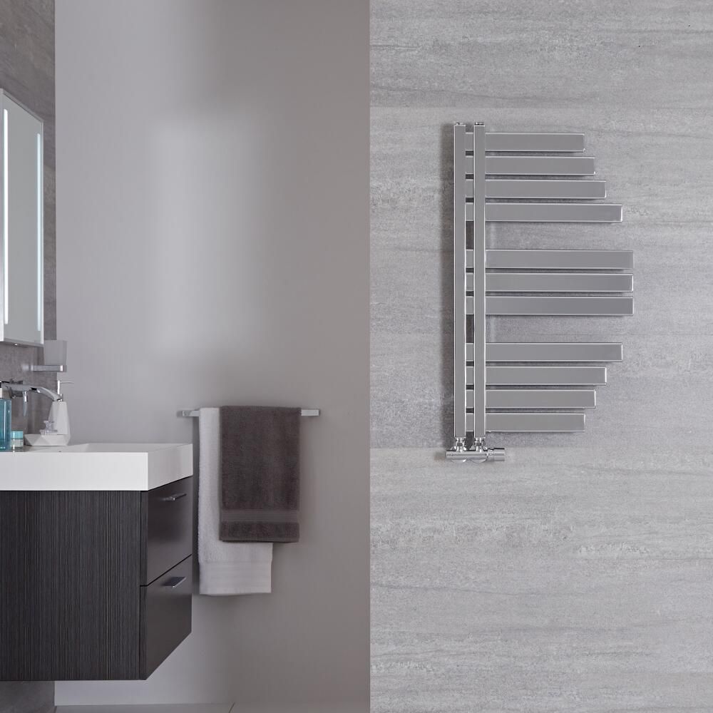 Radiador Toallero de Diseño Vertical - Cromado - 800mm x 463mm - 235 Vatios - Lazio