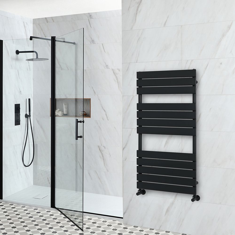 Radiador Toallero Plano - Negro - 1200mm x 600mm - Lustro