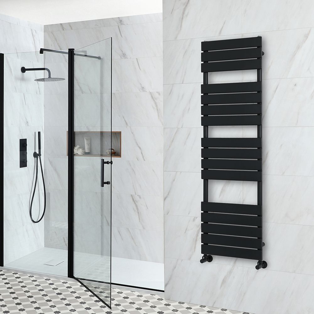 Radiador Toallero Plano - Negro - 1500mm x 450mm - Lustro