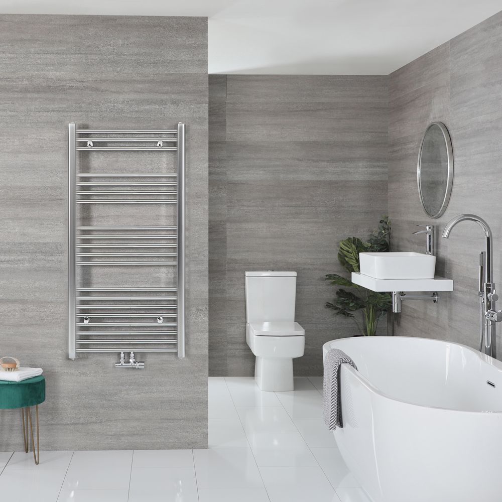 Radiador Toallero Cromado de Conexión Central - 1188mm x 500mm - Neva