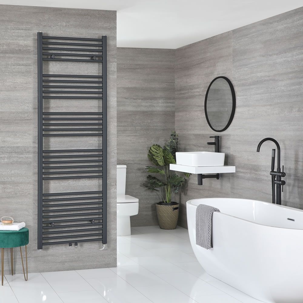 Radiador Toallero Eléctrico Antracita - 1785mm x 600mm - Neva