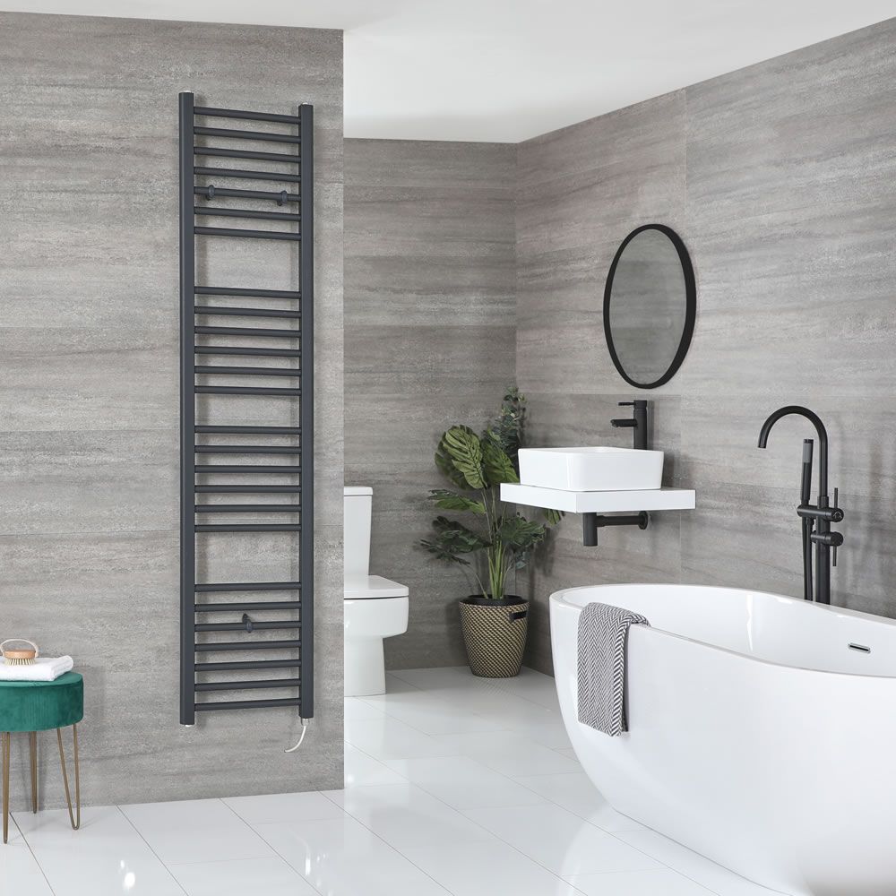 Radiador Toallero Eléctrico Plano Antracita - 1800mm x 400mm - Artle