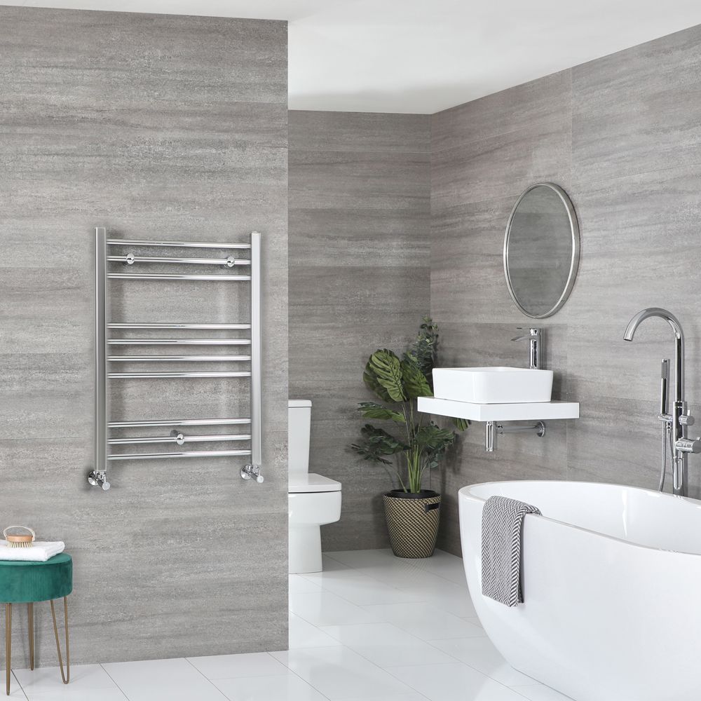 Radiador Toallero Cromado Plano - 800mm x 500mm - Kent