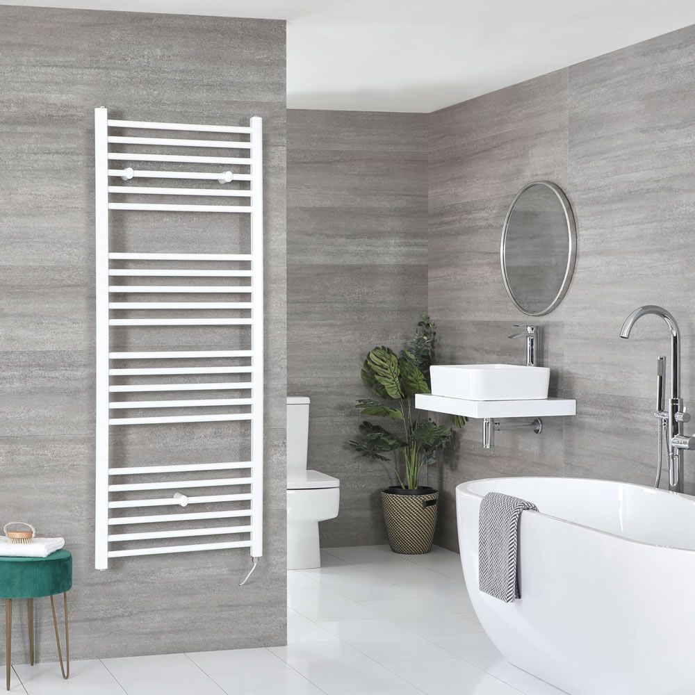 Radiador Toallero Eléctrico Plano Blanco - 1600mm x 500mm - Ive