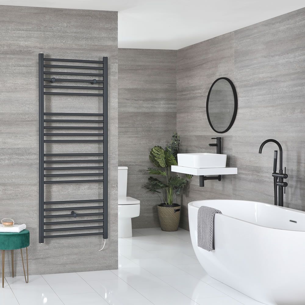 Radiador Toallero Eléctrico Plano Antracita - 1600mm x 600mm - Artle