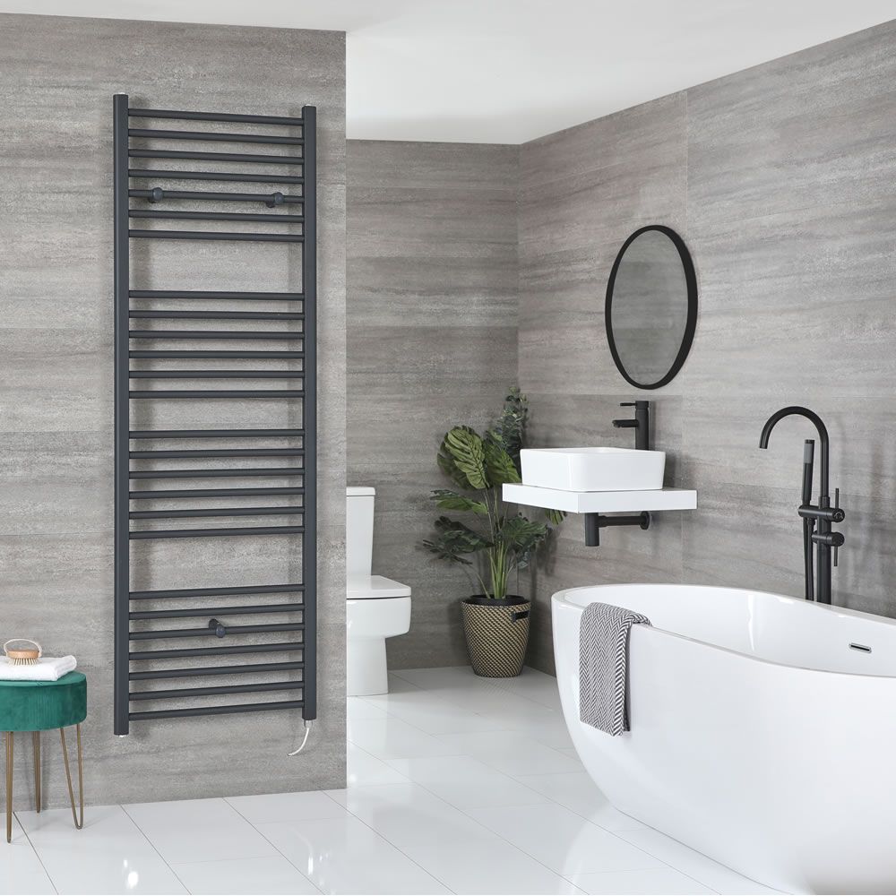 Radiador Toallero Eléctrico Plano Antracita - 1800mm x 600mm - Artle