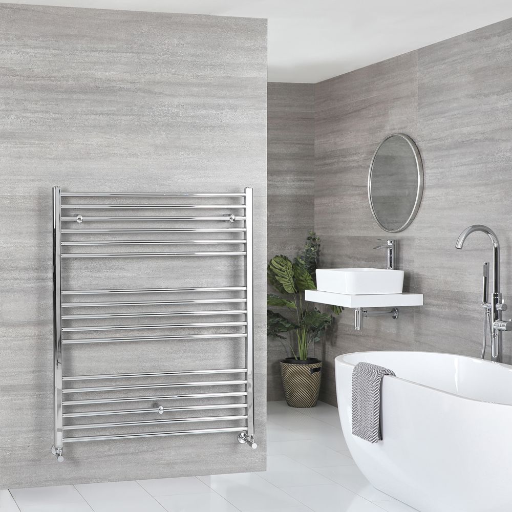 Radiador Toallero Cromado Plano - 1200mm x 1000mm - Kent