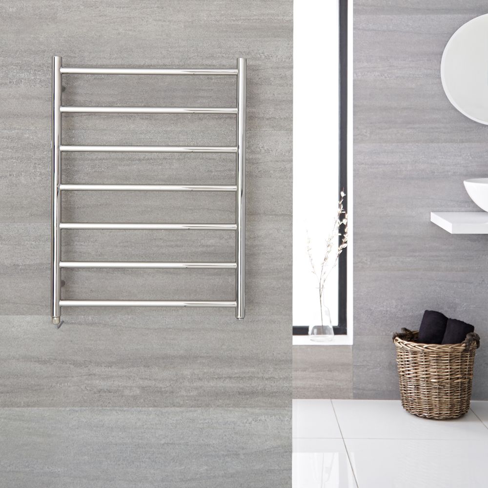 Radiador Toallero Eléctrico Plano - Acero Inoxidable - 600mm x 800mm x 48mm - Quo