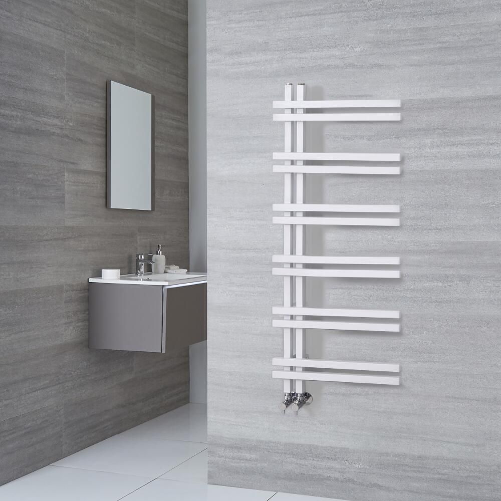 Radiador Toallero de Diseño - 1200mm x 500mm - Blanco - Tika