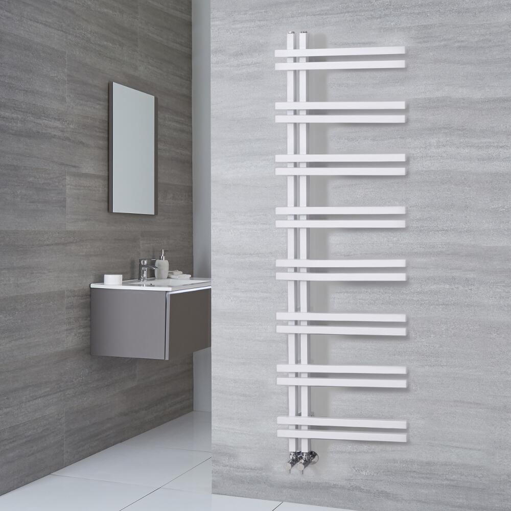 Radiador Toallero de Diseño - Aluminio - Blanco - 1600mm x 500mm - 701 Vatios - Tika