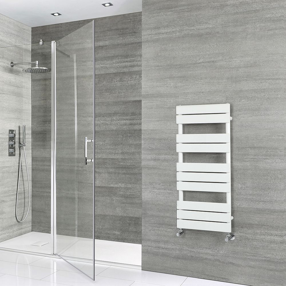 Radiador Toallero Plano - Blanco - 975 x 450mm - Lustro