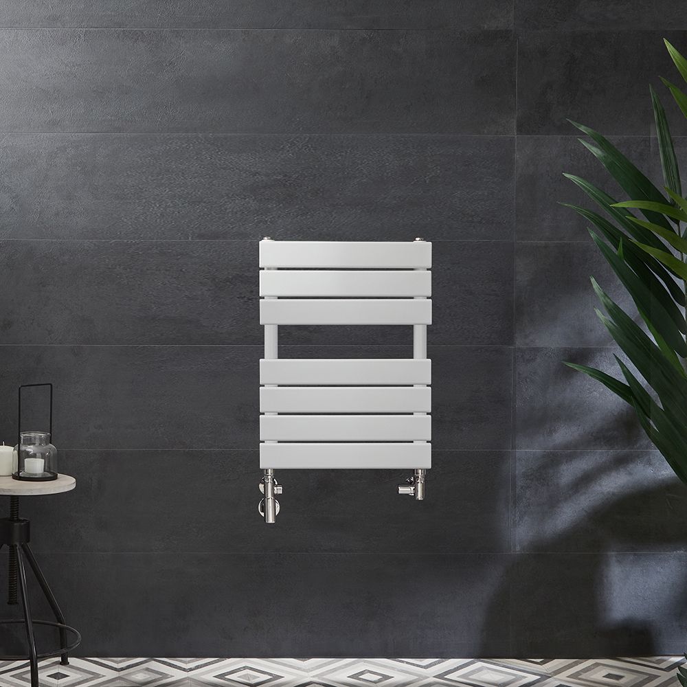 Radiador Toallero Mixto Blanco - 600mm x 400mm - incl. Elemento Eléctrico de 400W y Llaves - Lustro