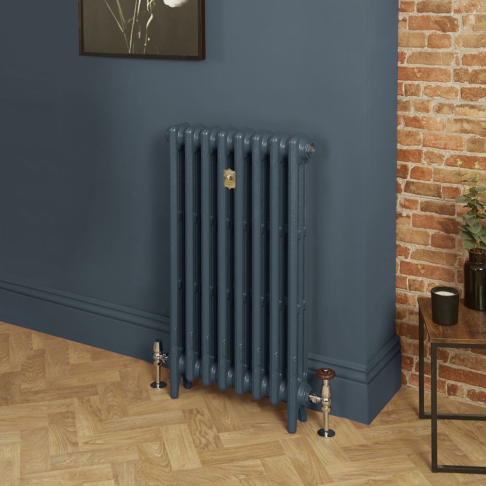 Radiador de 3 Columnas en Hierro Fundido - Altura de 860mm - Color Azul Hague Blue de Farrow & Ball - Mercury