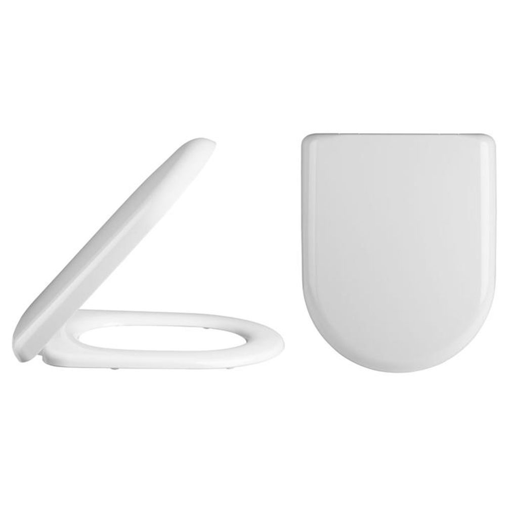 Tapa y Asiento para WC con Forma de D y con Fijación Superior
