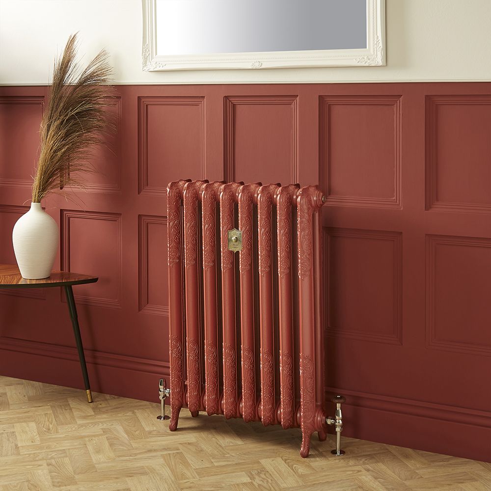 Radiador en Hierro Fundido de 2 Columnas - Altura de 950mm - Color Rojo Eating Room Red de Farrow & Ball - Charlotte