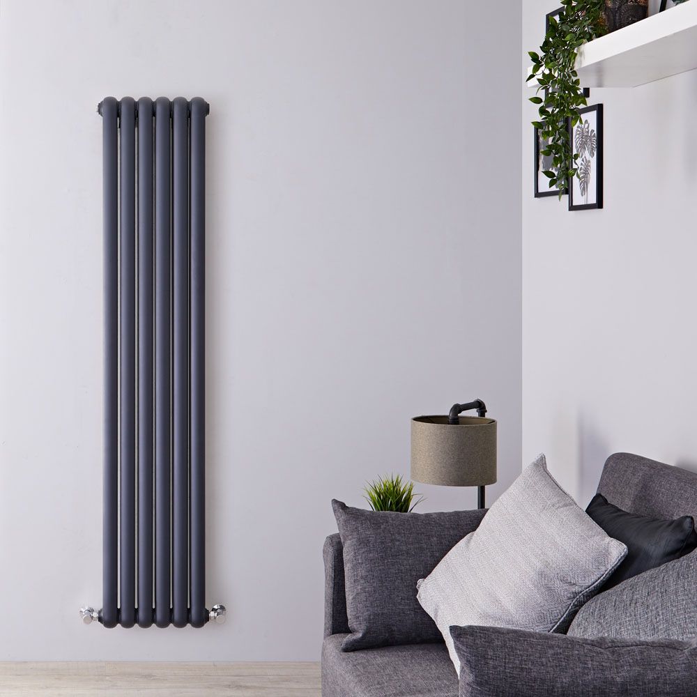 Radiador de Diseño Vertical (Panel Doble) - 1500mm x 383 mm - Antracita - Saffre